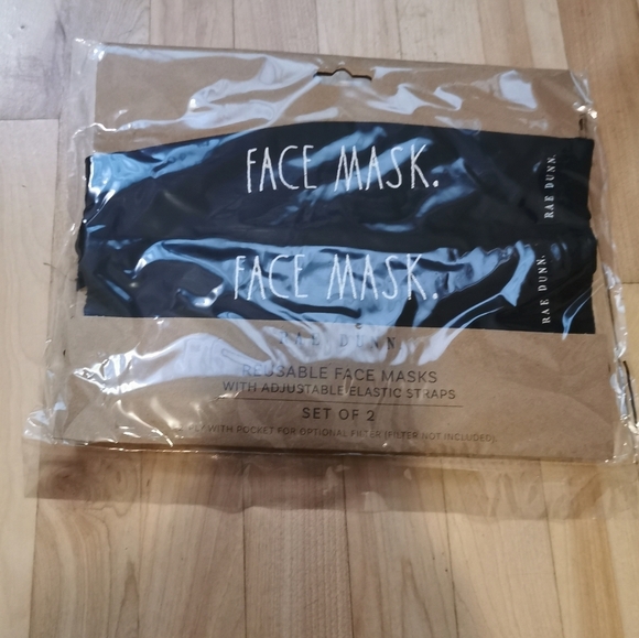 Rae Dunn face masks bnwt set of 2 - Picture 2 of 4